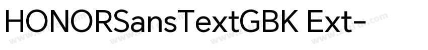 HONORSansTextGBK Ext字体转换